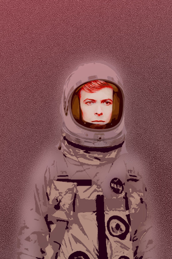 Pink Moon Duke — print blending lunar theme with figurative element, by Sheyne Tuffery.