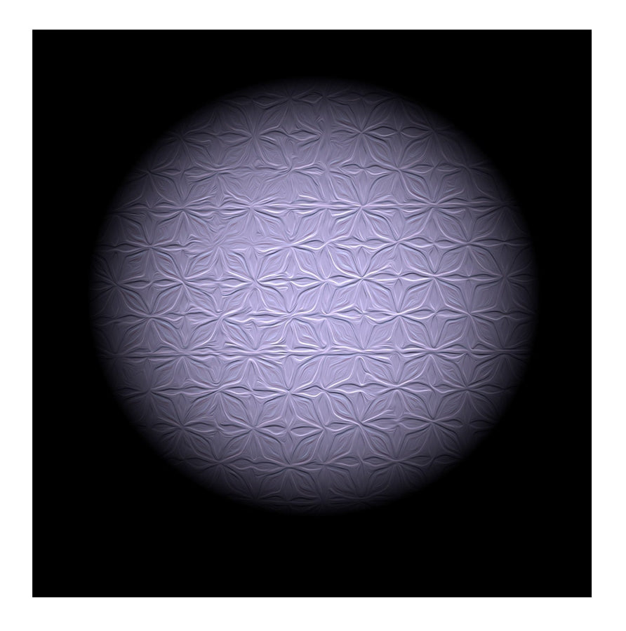 Grey Siapo Orb — print inspired by tapa siapo motifs, by Sheyne Tuffery.