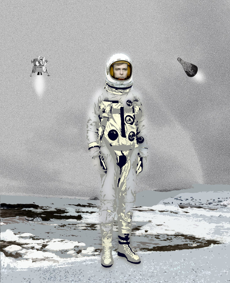 Lunar Tom — print with lunar and figurative theme, by Sheyne Tuffery.