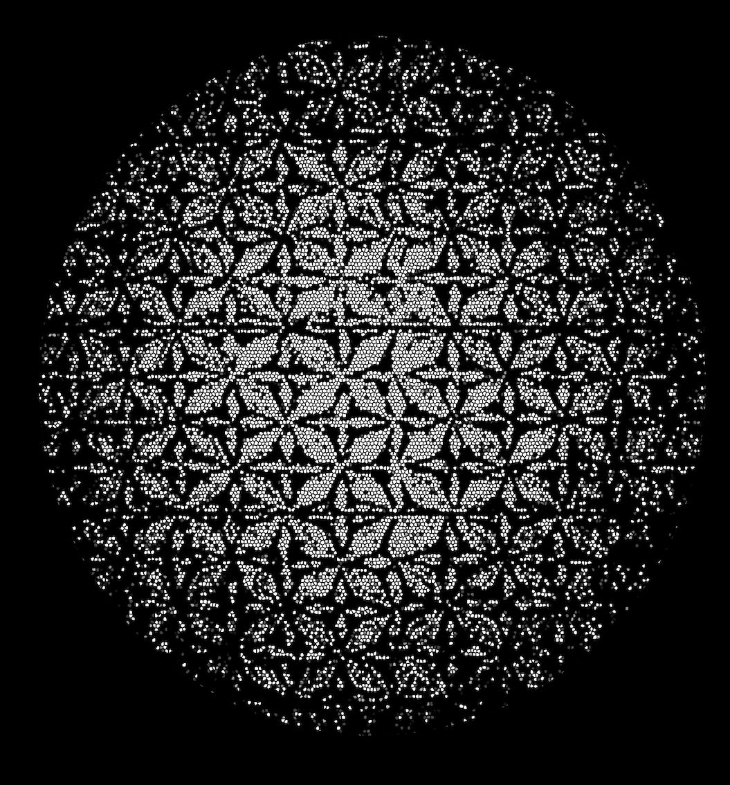 Siapo Avatar — print inspired by Pacific siapo (tapa cloth) motifs, by Sheyne Tuffery.