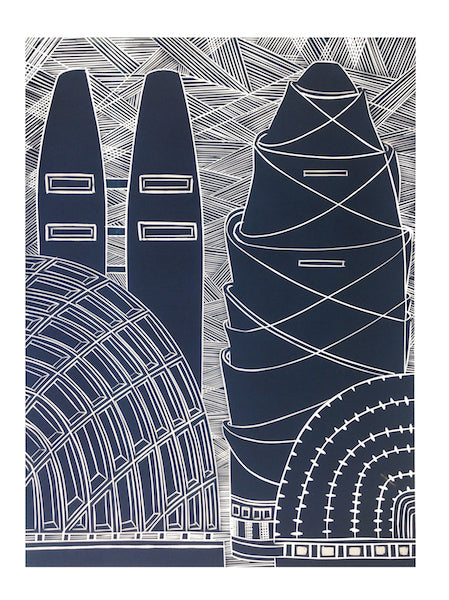 Future Fale Ii by Sheyne Tuffery, printmaking