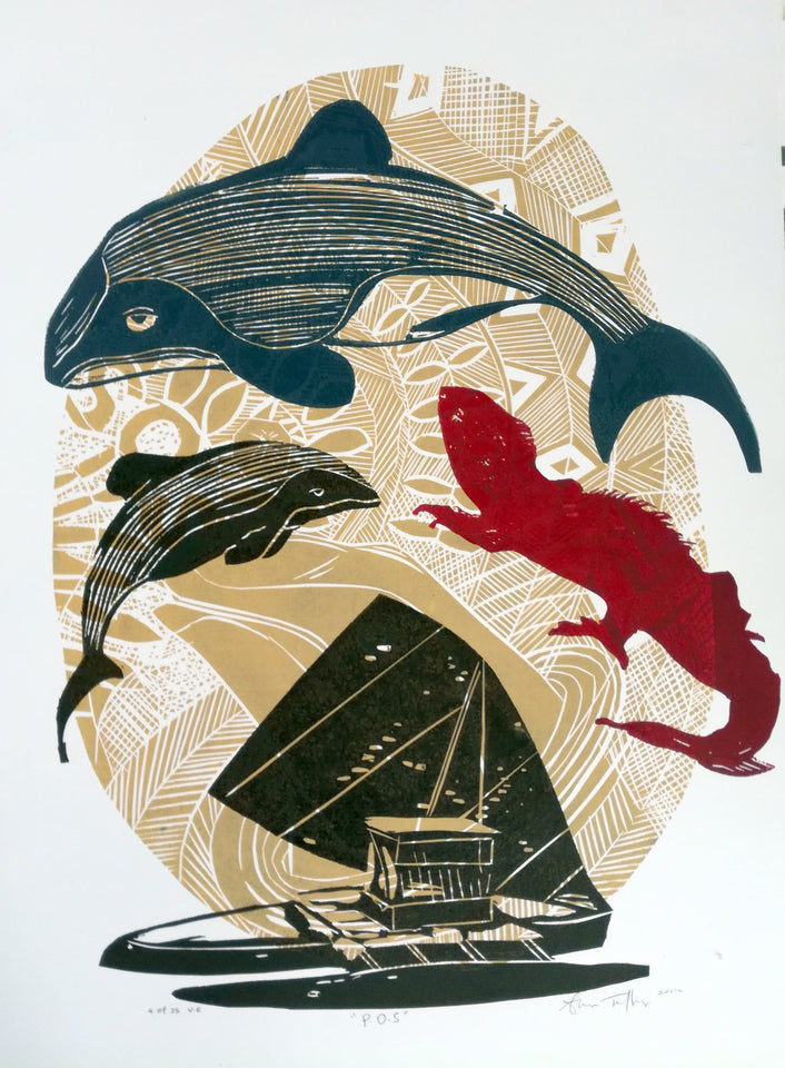 Protect Our Species by Sheyne Tuffery, printmaking