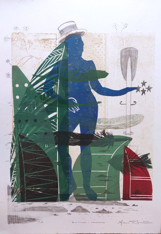 Blue Figure landscape