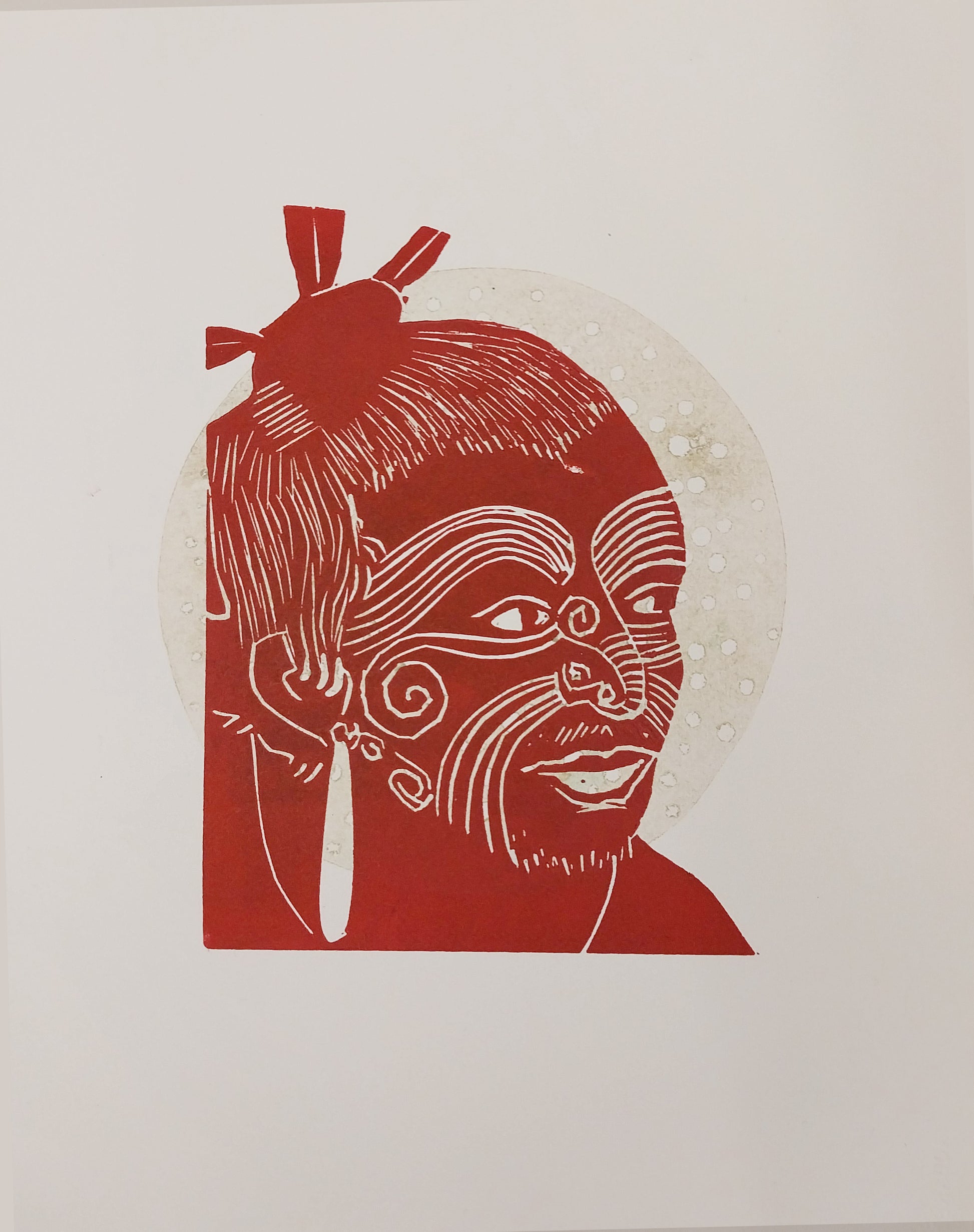 After Sydney 03 (test proof) — woodblock print by Sheyne Tuffery.