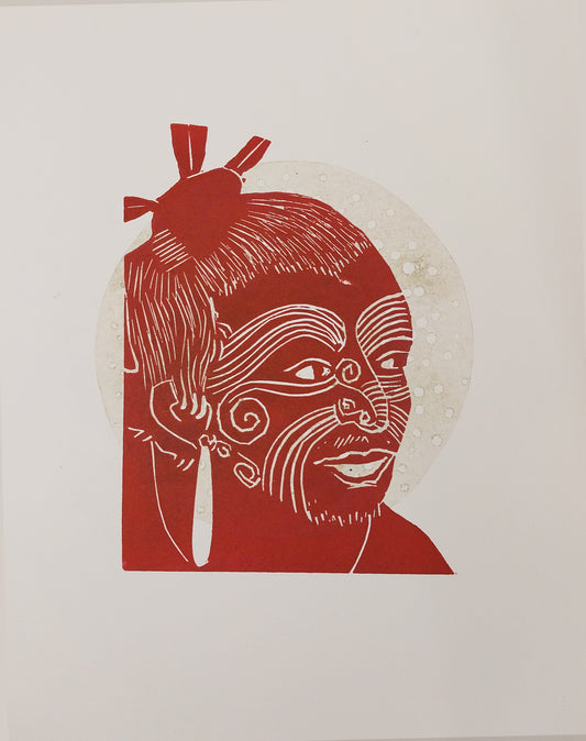 After Sydney 03 (test proof) — woodblock print by Sheyne Tuffery.