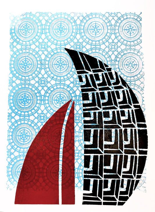 Assemblage 004 by Sheyne Tuffery, Mono Relief Print