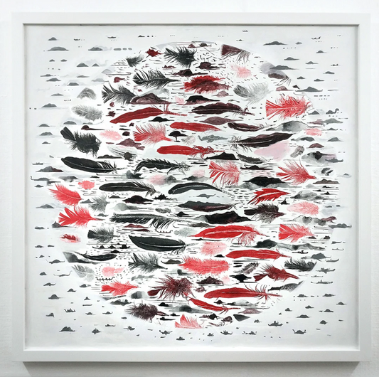Featherscape by Sheyne Tuffery, painting