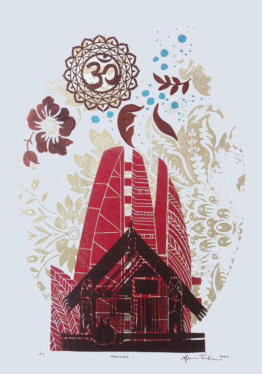 Monument by Sheyne Tuffery, Mono Relief Print