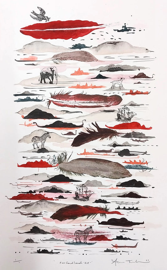 New Found Land 0012 by Sheyne Tuffery, Mono Relief Print