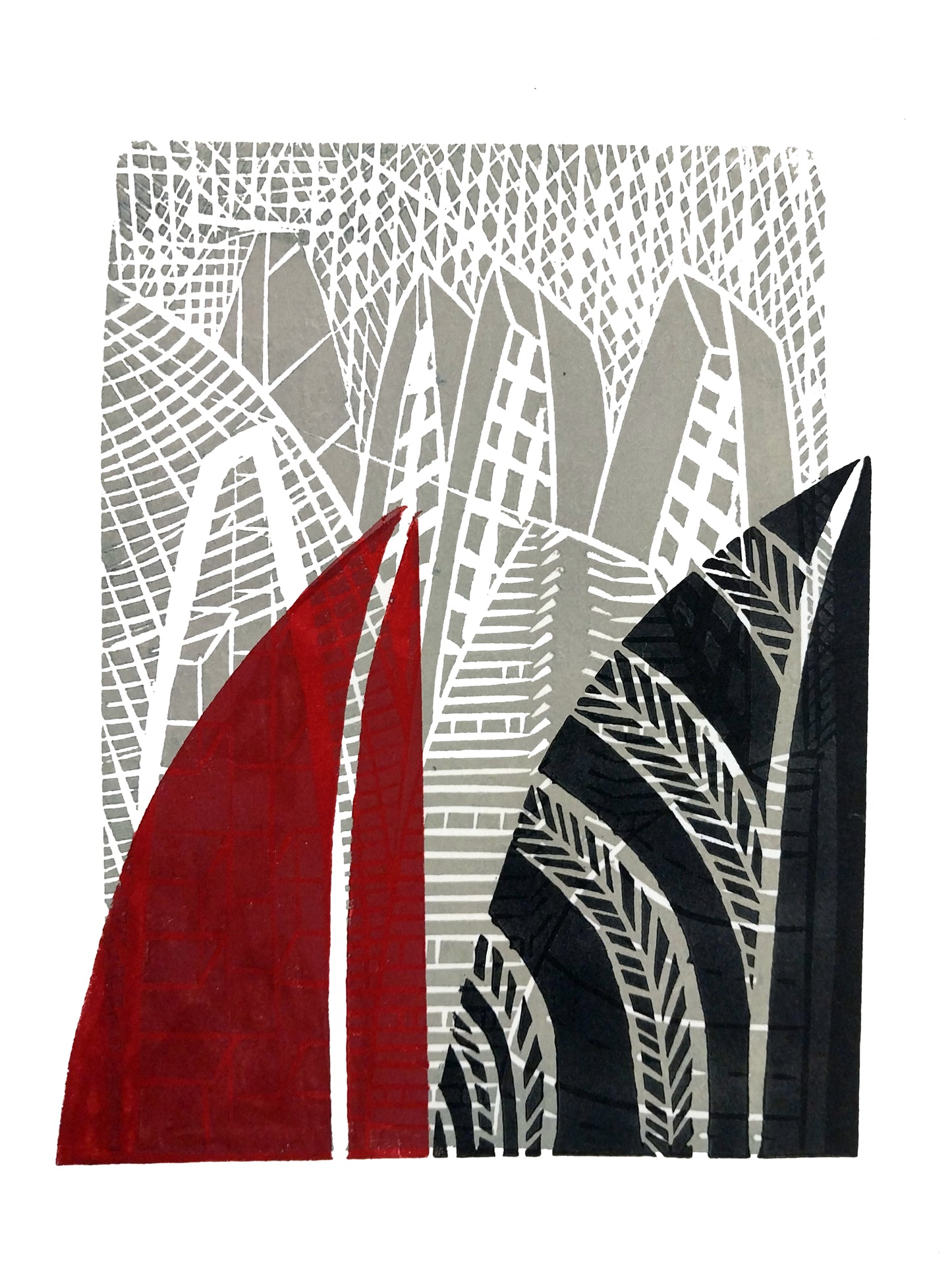 Pacific Assemblage 003 by Sheyne Tuffery, Mono Relief Print