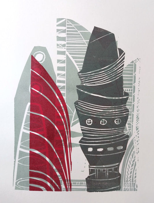 Shelters For The Homeless (Draft 2) by Sheyne Tuffery, printmaking