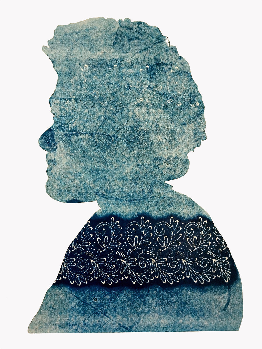 Blue Profile (ghost print)